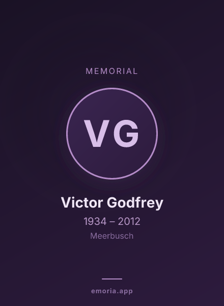 Memorial portrait of Victor Godfrey