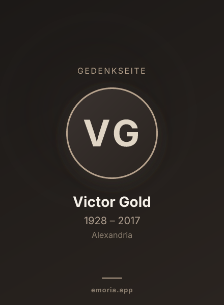 Gedenkportrait von Victor Gold