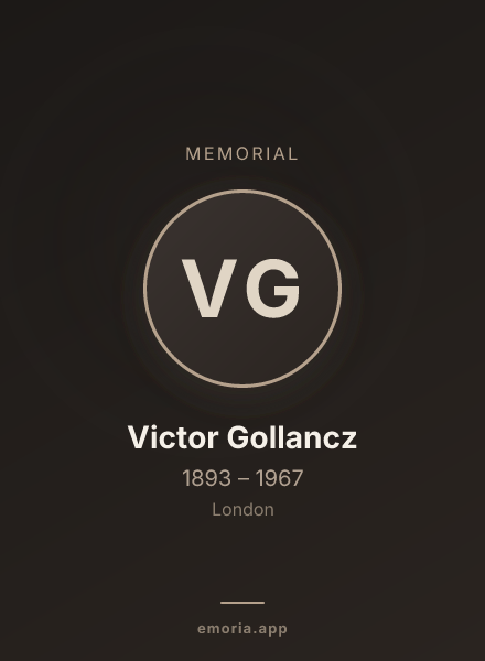 Memorial portrait of Victor Gollancz