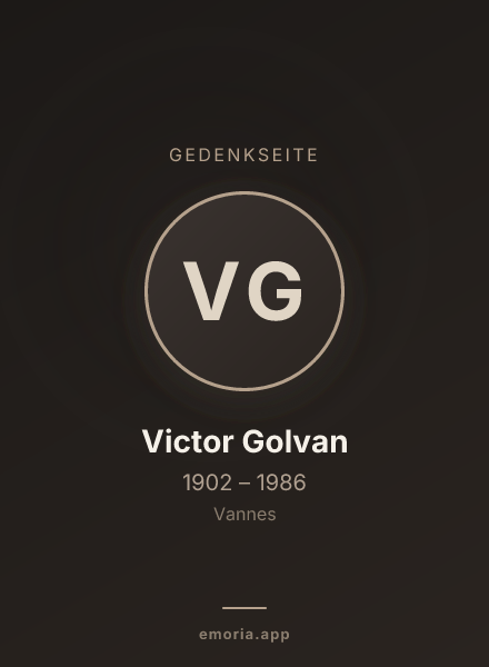 Gedenkportrait von Victor Golvan