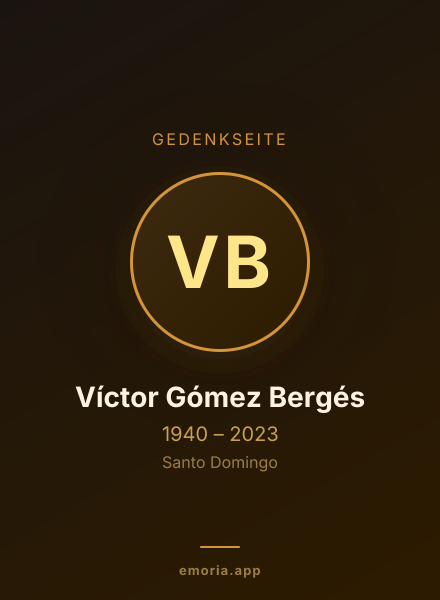Gedenkportrait von Víctor Gómez Bergés