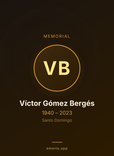 Memorial portrait of Víctor Gómez Bergés
