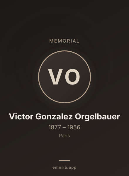 Memorial portrait of Victor Gonzalez Orgelbauer