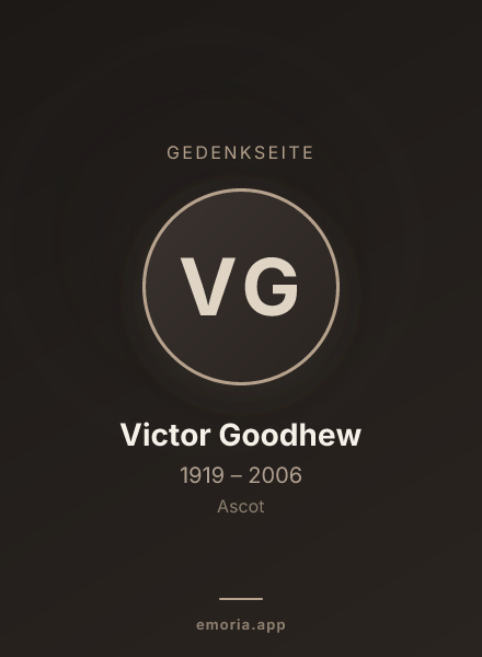 Gedenkportrait von Victor Goodhew