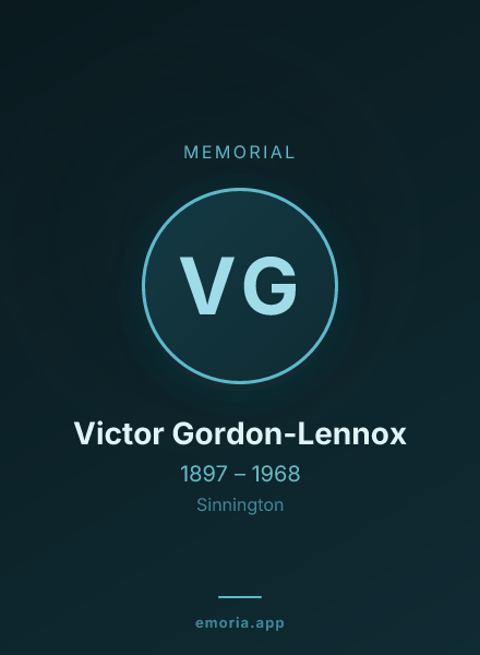 Memorial portrait of Victor Gordon-Lennox