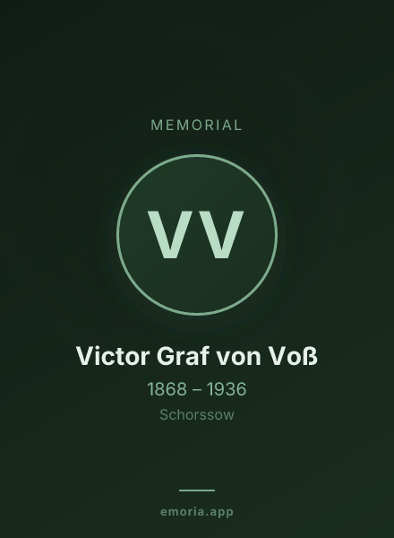 Memorial portrait of Victor Graf von Voß