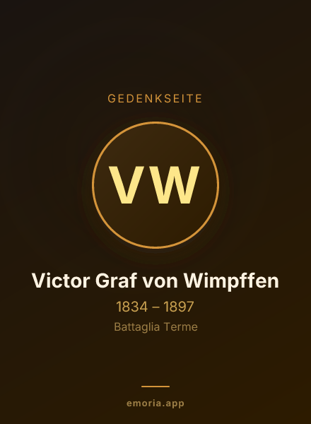 Gedenkportrait von Victor Graf von Wimpffen