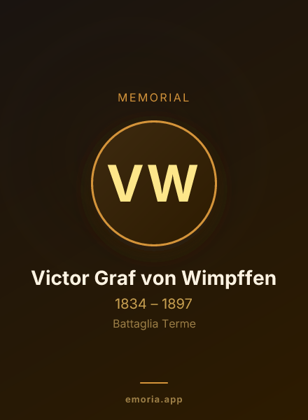 Memorial portrait of Victor Graf von Wimpffen
