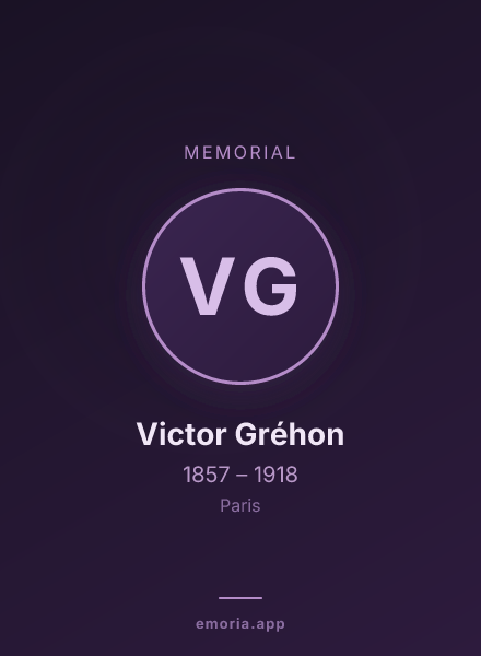 Memorial portrait of Victor Gréhon