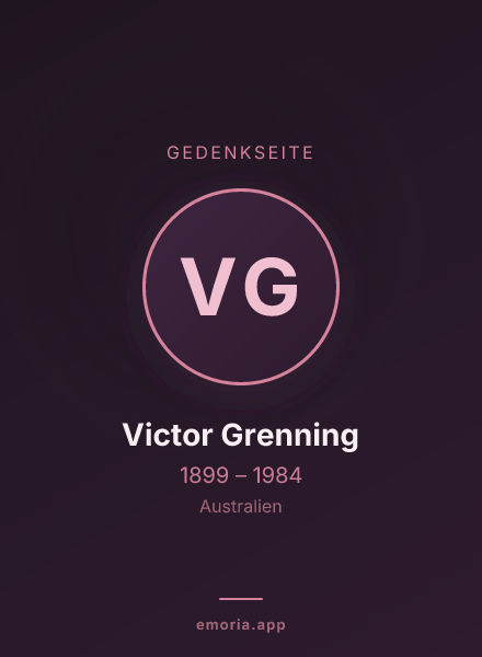 Gedenkportrait von Victor Grenning
