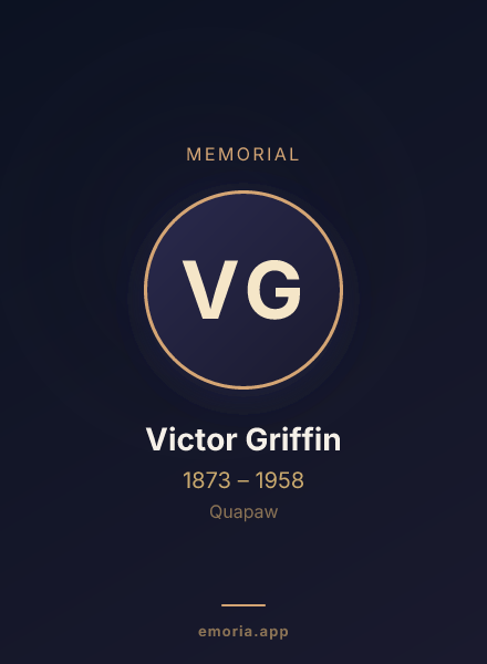 Memorial portrait of Victor Griffin