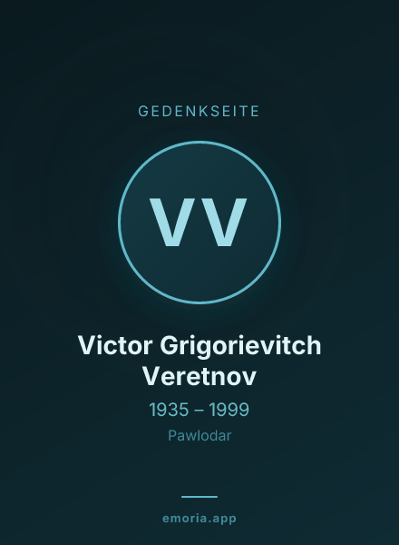 Gedenkportrait von Victor Grigorievitch Veretnov