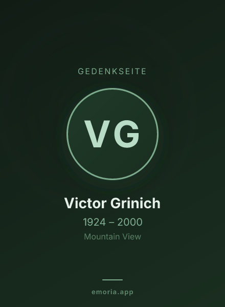Gedenkportrait von Victor Grinich