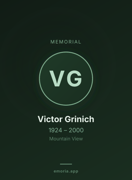 Memorial portrait of Victor Grinich