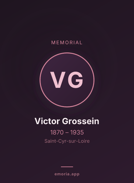 Memorial portrait of Victor Grossein