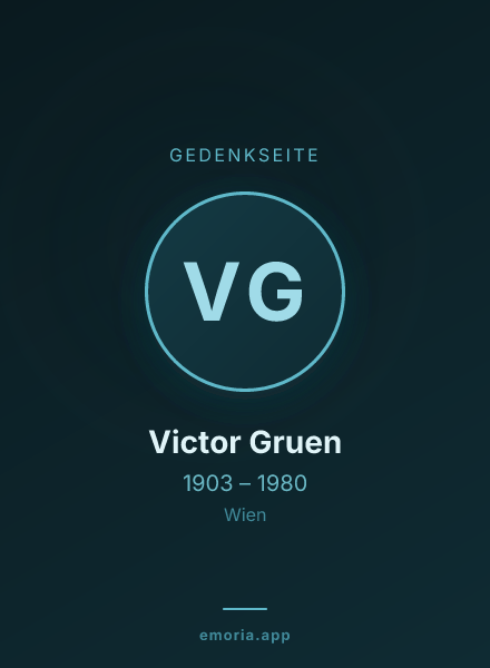 Gedenkportrait von Victor Gruen