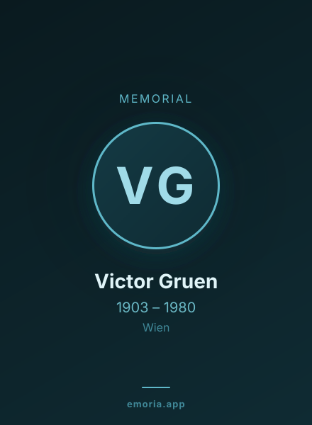 Memorial portrait of Victor Gruen