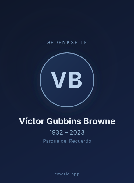 Gedenkportrait von Víctor Gubbins Browne