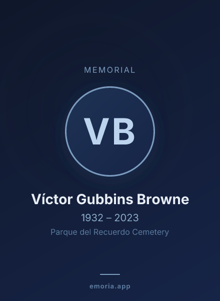 Memorial portrait of Víctor Gubbins Browne