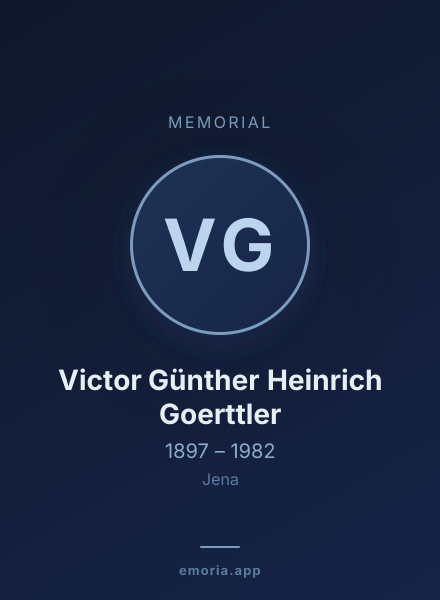Memorial portrait of Victor Günther Heinrich Goerttler