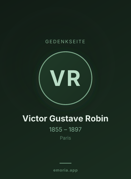 Gedenkportrait von Victor Gustave Robin