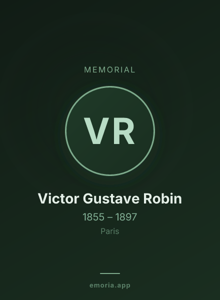 Memorial portrait of Victor Gustave Robin