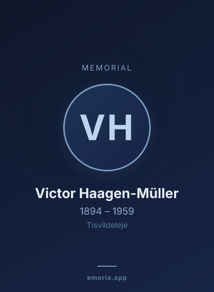 Memorial portrait of Victor Haagen-Müller
