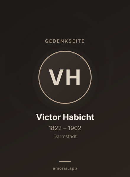 Gedenkportrait von Victor Habicht