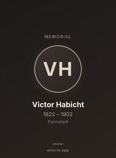 Memorial portrait of Victor Habicht