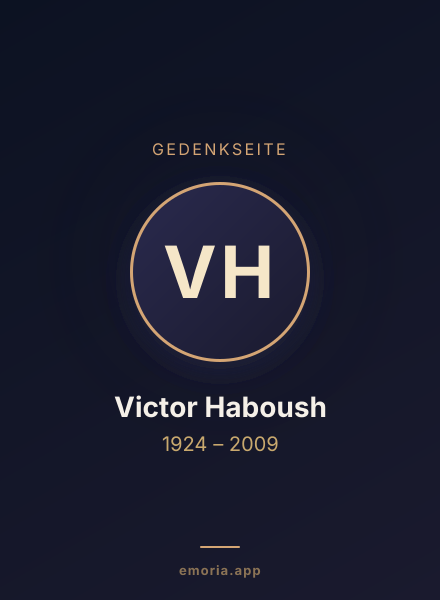 Gedenkportrait von Victor Haboush