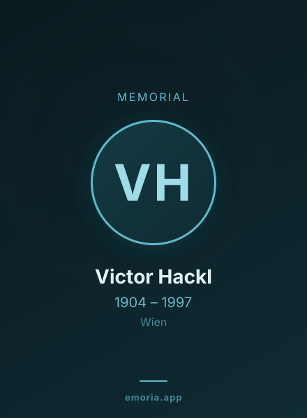Memorial portrait of Victor Hackl
