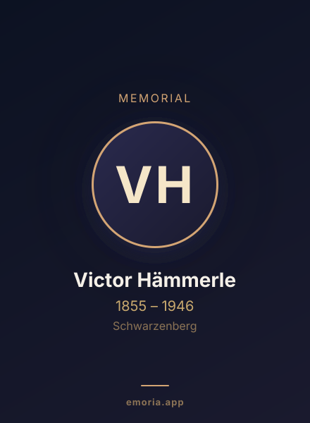 Memorial portrait of Victor Hämmerle