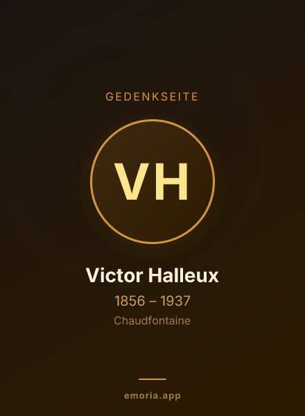 Gedenkportrait von Victor Halleux