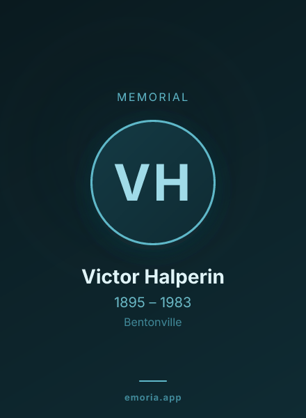 Memorial portrait of Victor Halperin