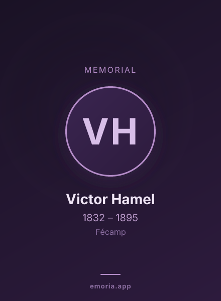 Memorial portrait of Victor Hamel