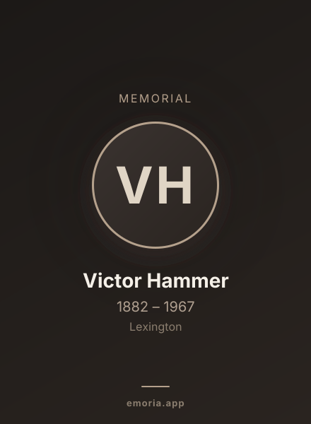 Memorial portrait of Victor Hammer