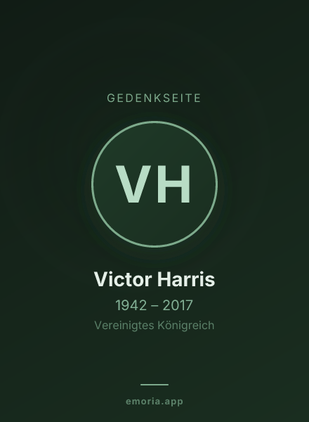 Gedenkportrait von Victor Harris