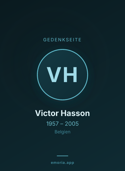 Gedenkportrait von Victor Hasson