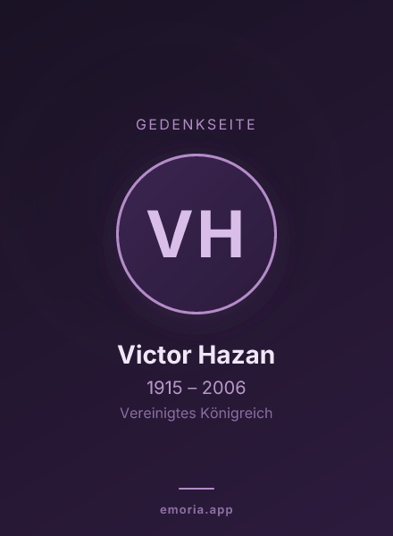 Gedenkportrait von Victor Hazan