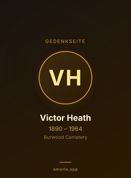 Gedenkportrait von Victor Heath