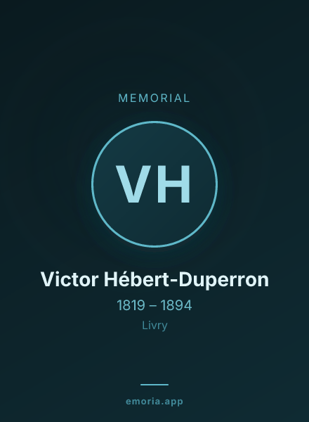 Memorial portrait of Victor Hébert-Duperron