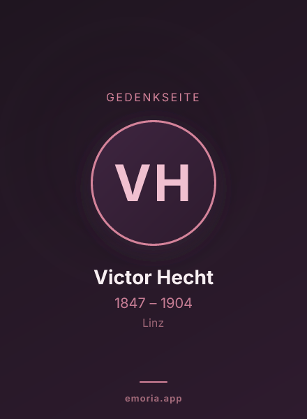 Gedenkportrait von Victor Hecht