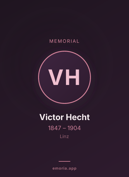 Memorial portrait of Victor Hecht