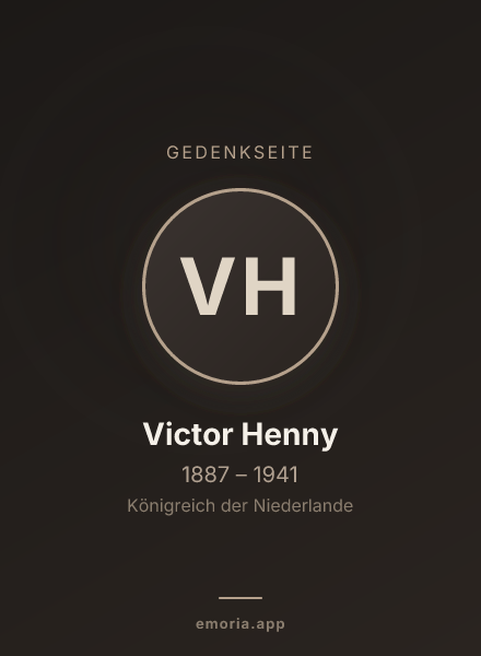 Gedenkportrait von Victor Henny