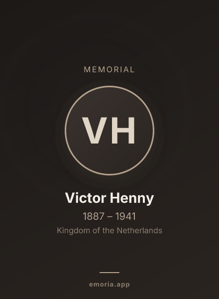 Memorial portrait of Victor Henny
