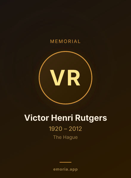 Memorial portrait of Victor Henri Rutgers