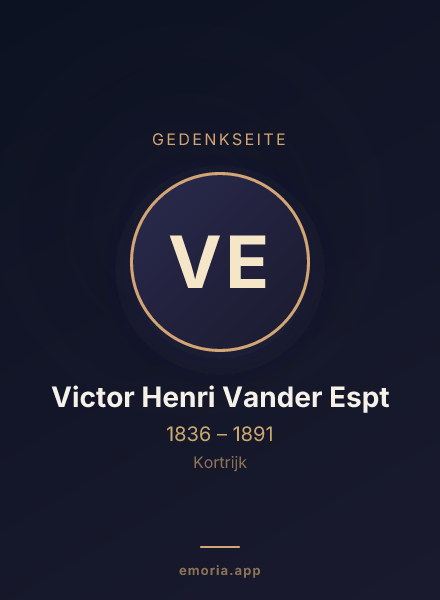 Gedenkportrait von Victor Henri Vander Espt