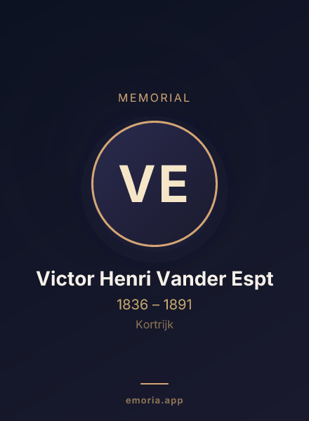 Memorial portrait of Victor Henri Vander Espt