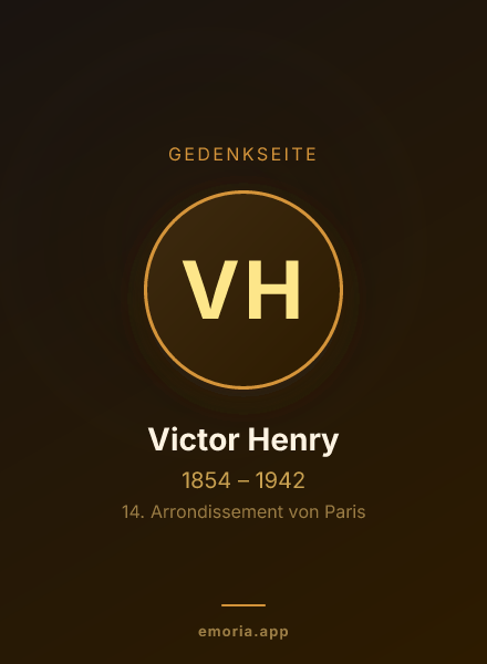 Gedenkportrait von Victor Henry