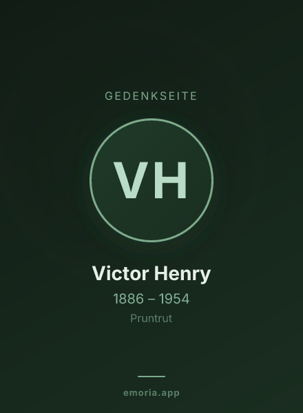 Gedenkportrait von Victor Henry
